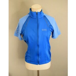 Gore Bike Wear Cycling Jersey Medium Mens Short Sleeve Blue Windstopper
